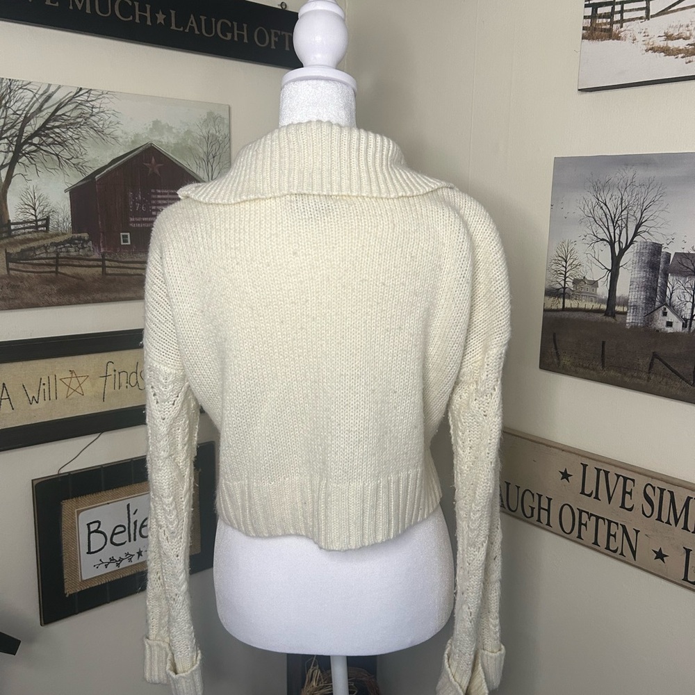 Pink Rose Cream Sweater - Picture 3 of 3